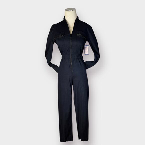 70s b.d. star Black Jumpsuit‎ Size XXS - Picture 2 of 9